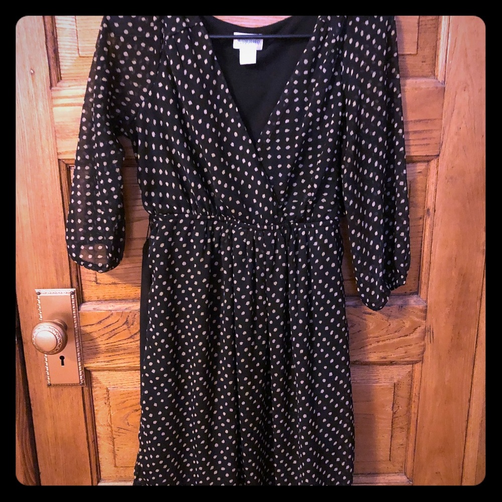 Motherhood Maternity sheer chiffon overlay dress